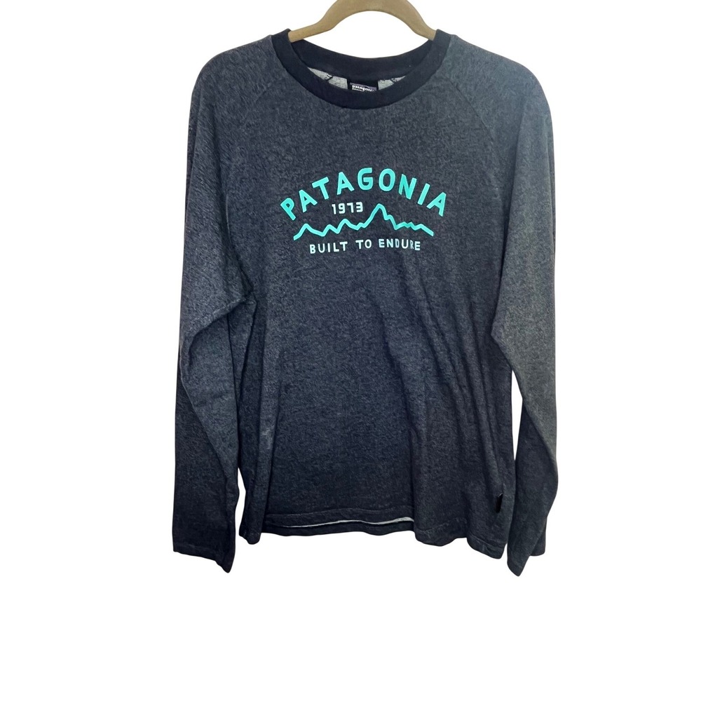 Patagonia Men's M Long Sleeve Organic Cotton Graphic Shirt 1973 Built to Endure